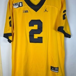 Jordan x Michigan College Football Yellow No.2 Jersey XXXL